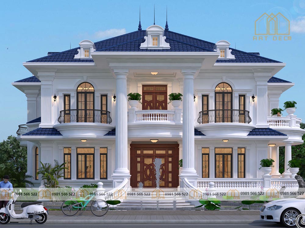 Mẫu biệt thự tân cổ điển hài hòa giữa nét truyền thống và hiện đại