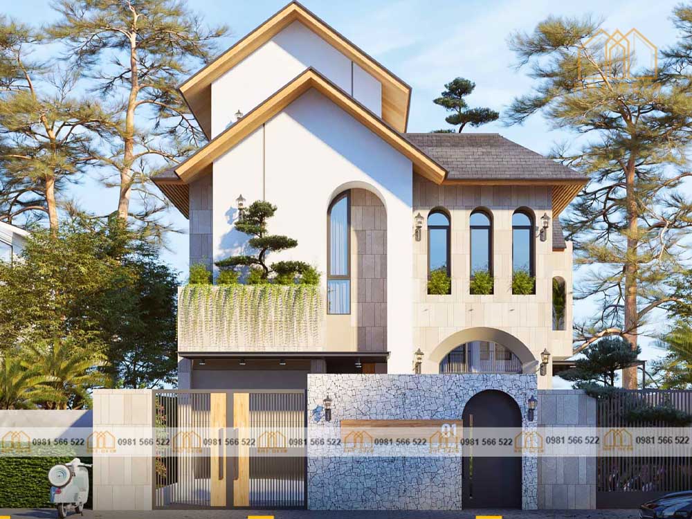 Phong cách hiện trong trong xây dựng biệt thự phù hợp với cả mẫu đất hẹp