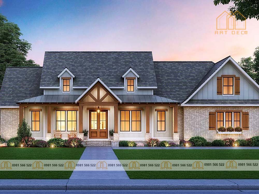 Phong cách thiết kế biệt thự kiểu Mỹ tôn vinh nét đẹp của sự đơn giản