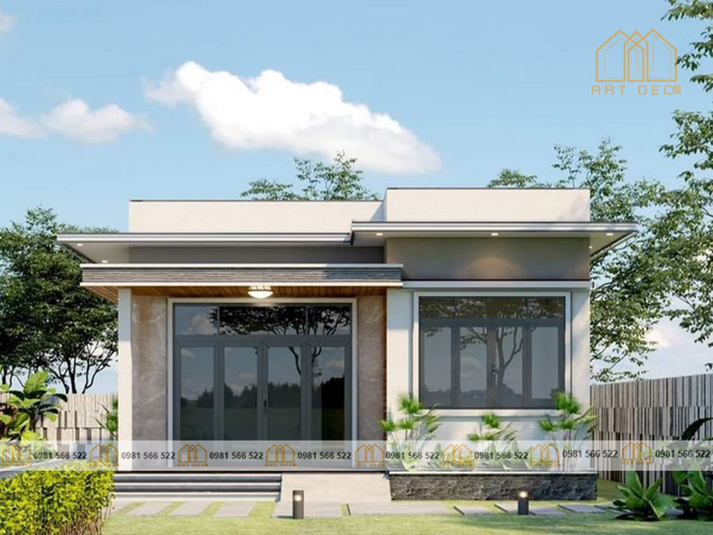Mẫu nhà vườn mái bằng giúp bạn sở hữu không gian sống tươi mát