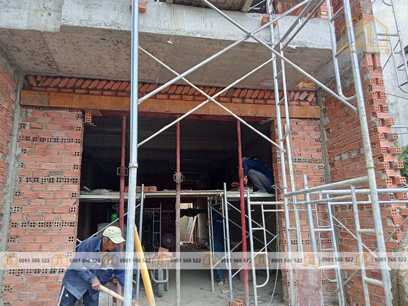 Cải tạo mặt tiền nhà cũ Sầm Sơn đẹp mới và sang trọng