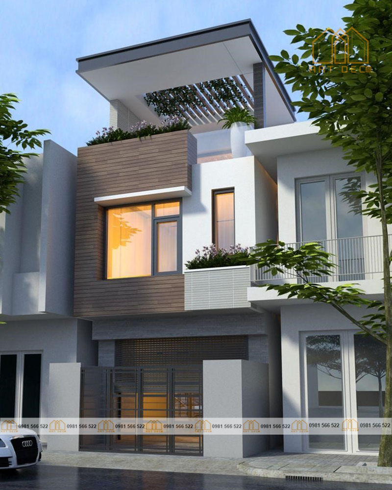 Kiểu nhà 4x18m được xây dựng với lối kiến trúc 1 trệt 2 tầng