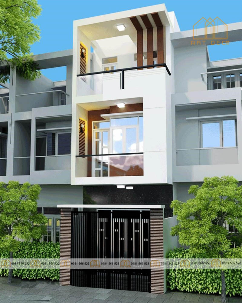 Nhà 1 trệt 2 tầng 2 mặt tiền có vị trí địa lý đắt địa