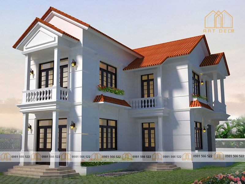 Biệt thự chữ l 2 tầng được yêu thích
