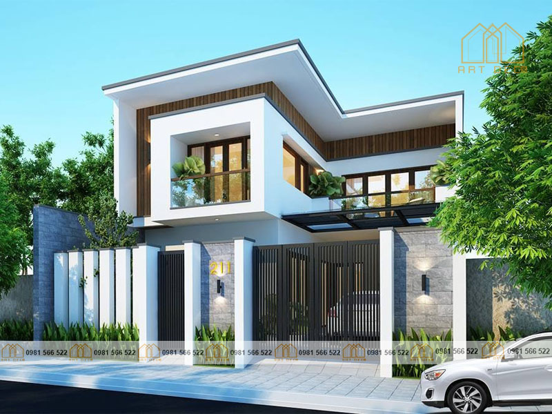 nhà chữ l mái bằng hiện đại được yêu thích hiện nay