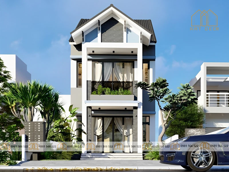 nhà gác lửng xây dựng 2 tầng khá được yêu thích ở các khu vực thành thị đông dân cư