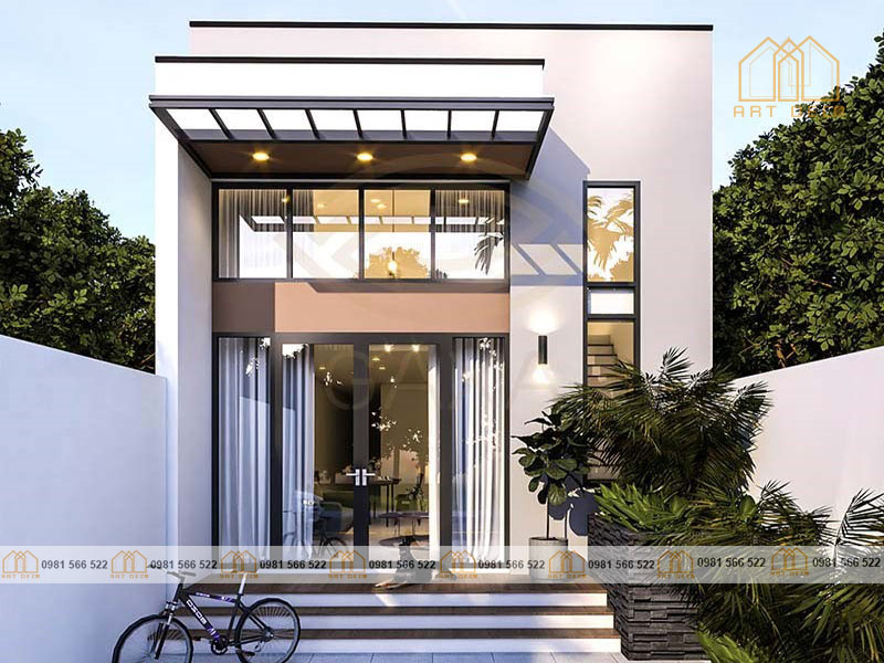 nhà gác lửng có mái bằng hiện đại và sang trọng hơn