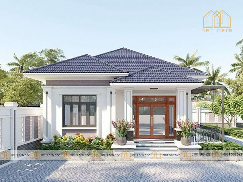 Nhà cấp 4 mái Nhật có độ dốc mái cao giúp lưu thông nhiệt độ ổn định