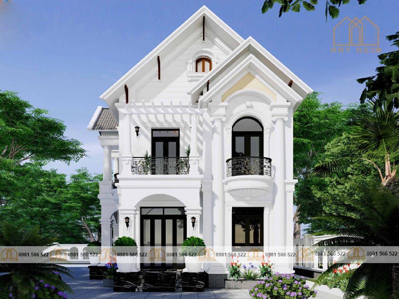 Nhà 2 tầng Thanh Hóa với mái Thái và thiết kế mang đậm phong cách tân cổ điển