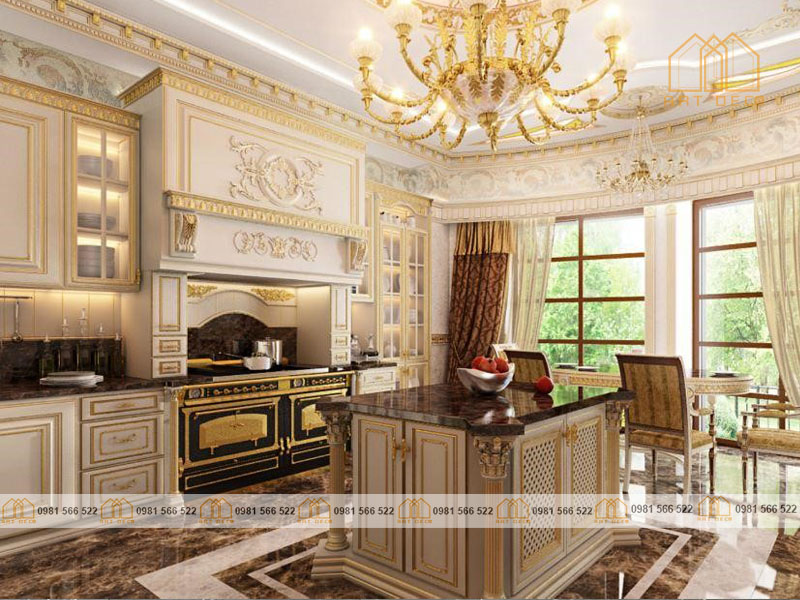 Mẫu bếp đậm phong cách cổ điển mang nét đẹp của sự hoài cổ