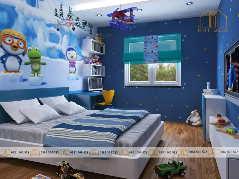 Phòng ngủ theo chủ đề yêu thích dành cho bé nam