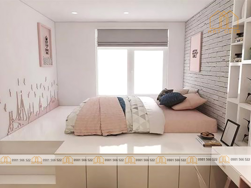 Thiết kế không gian mở giúp phòng ngủ của trẻ tận dụng hiệu quả ánh sáng bên ngoài