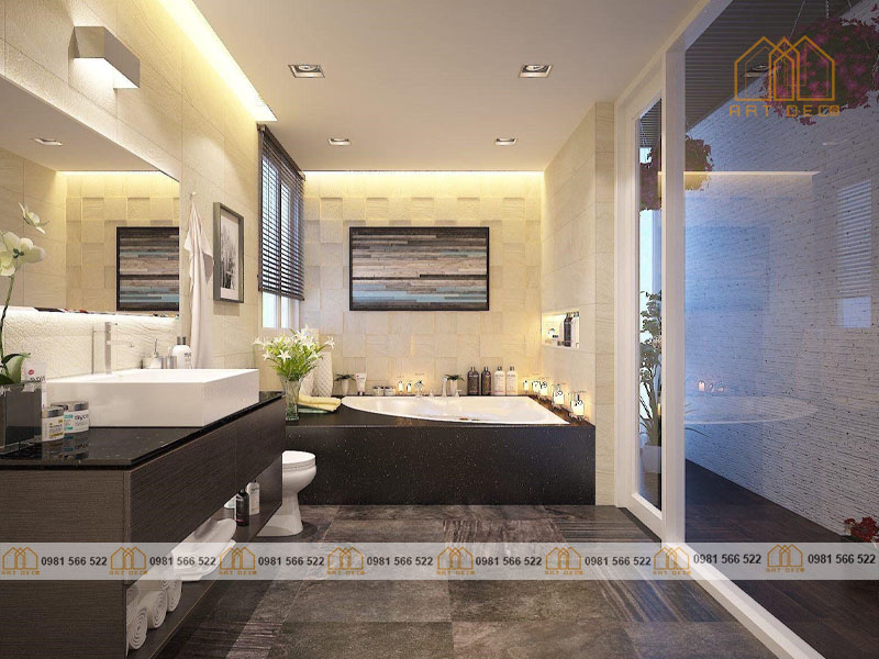 Nhà tắm kiểu resort mang lại sự thoải mái tuyệt vời
