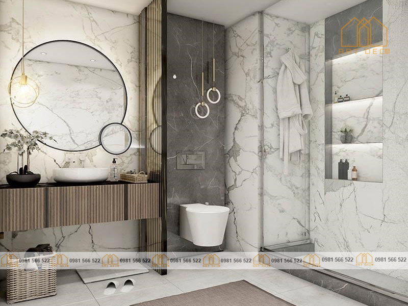 Mẫu nhà tắm phong cách Singapore chuộng những gam màu nhẹ nhàng