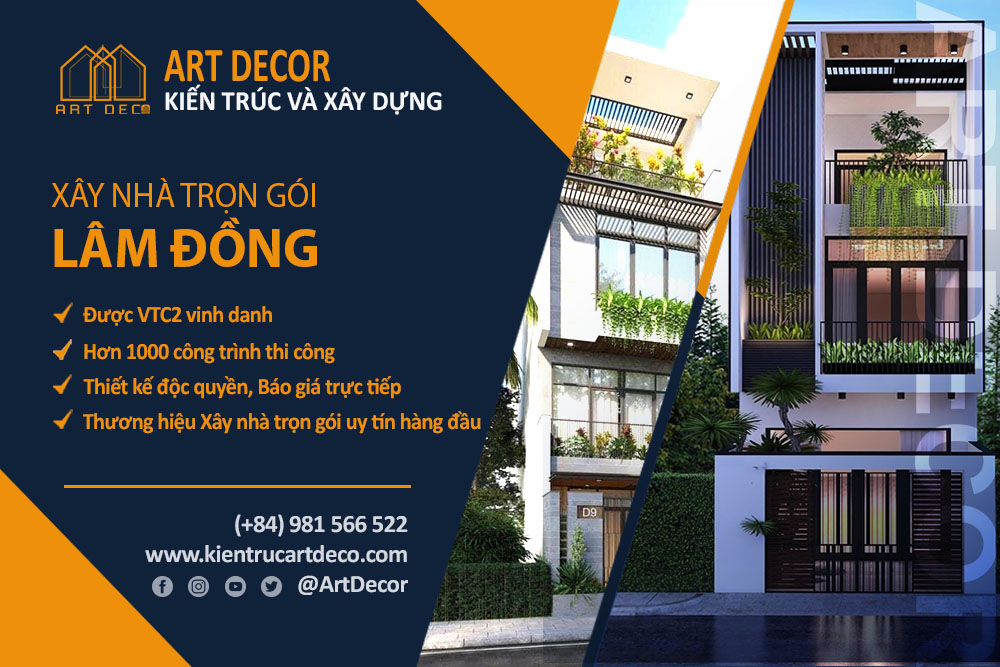 Xây nhà trọn gói Lâm Đồng do Art Decor thiết kế và thi công trọn gói