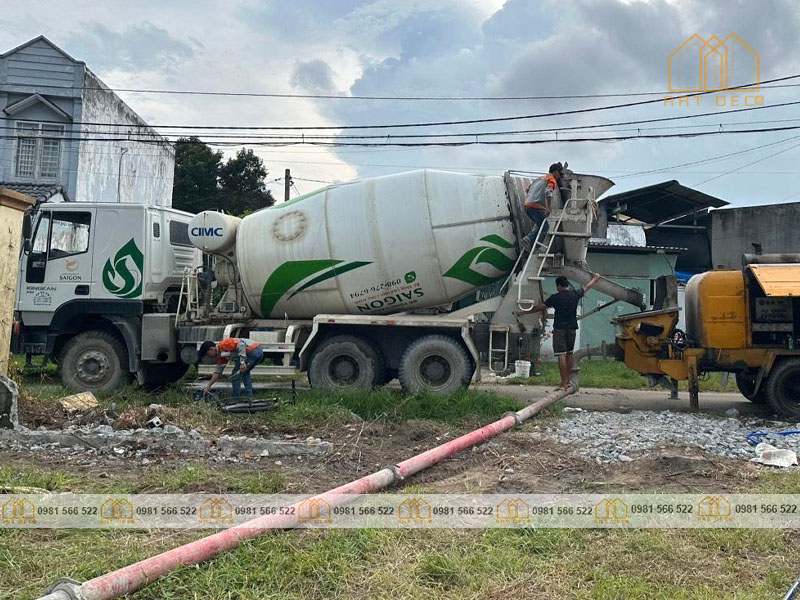 Công tác chuẩn bị trước khi thi công phần thô nhà ở Vĩnh Long